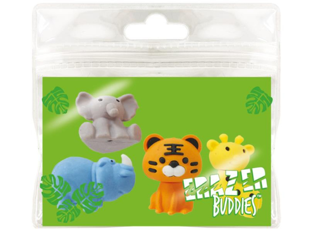 Radiergummi Minis "Wilde Tiere", 4er Pack