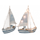 Holz-Segelschiff mit 13 warmwei&szlig;en LED, ca. 21,5 x...