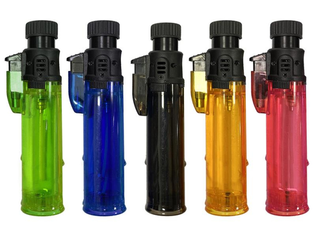 Sturmfeuerzeuge Turbo Brenner Jet Flame X5 XL 11,5 cm, transparent, 25er Display