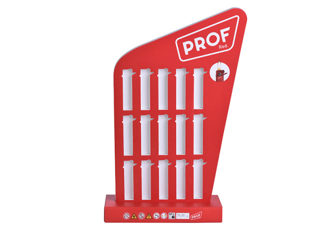 Feuerzeugaufsteller "PROF RED" SMALL ( Ohne Inhalt)