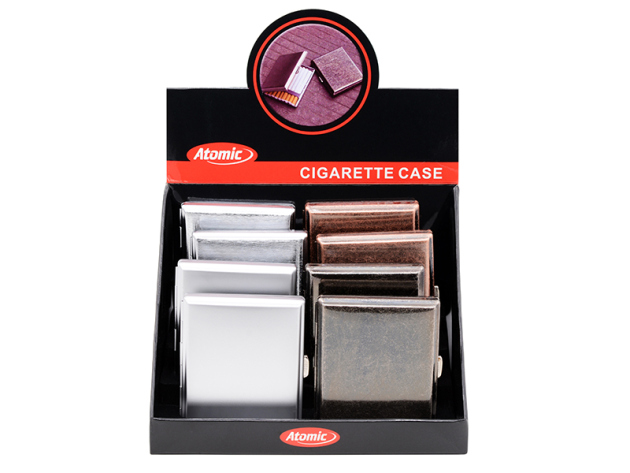 Zigarettenetui "EXQUISITE" Metall/Antik, für 18 Zig., mit Gummiband, 8er Display