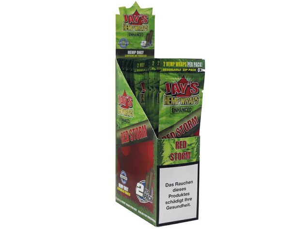 Juicy Blunts Hemp Wraps - RED ALERT (Strawberry), 25pcs Display