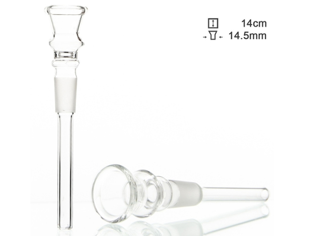 Glaschillum Länge 14 cm; Schliff 14,5 mm