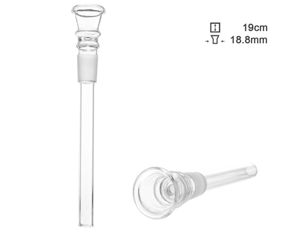 Glaschillum Länge 19 cm; Schliff 18,8 mm