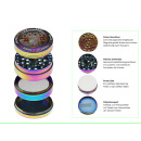 Grinder "Casino" Metall, 6 versch.Motive; 4-tlg.; 52 x 43,5 mm; einzeln