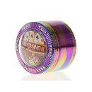 Grinder "Casino" Metall, 6 versch.Motive; 4-tlg.; 52 x 43,5 mm; einzeln