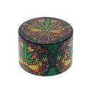 Grinder "Hanf Jungle" Metall, 4-tlg.; 5 versch. Motive; 52 x 35 mm; einzeln