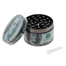 Grinder "Dollarnoten"; Metall; 4-tlg.; 52 x 35 mm; einzeln