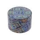 Grinder "Dollarnoten"; Metall; 4-tlg.; 52 x 35 mm; einzeln