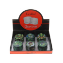 Grinder "Skulls" Metall, 6 versch. Motive; 4-tlg.; 52 x 35 mm; einzeln