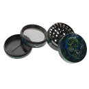 Grinder "Skulls" Metall, 6 versch. Motive; 4-tlg.; 52 x 35 mm; einzeln