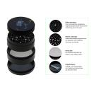 Grinder "Bob Marley" Metall; 4-tlg.; 50 x 37 mm; einzeln