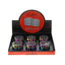 Grinder "Konfetti Glitter" Metall, 4-tlg.; regenbogenfarbig; 55 mm 41 mm