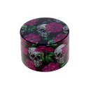 Grinder "Skulls & Flowers" Metall, 4-tlg.; bunt; 52 x 35 mm; einzeln