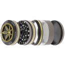 Grinder "High Grade Glitter" Metall, 4 versch. Motive; 4-tlg.; 52 x 62 mm; einzeln