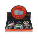 Grinder "Yin & Yang" Metall; 6 versch. Motive; 4-tlg.; 52 x 35 mm; einzeln