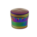 Grinder "Regenbogen Metallic"; 4-tlg.; 43 x 38 mm