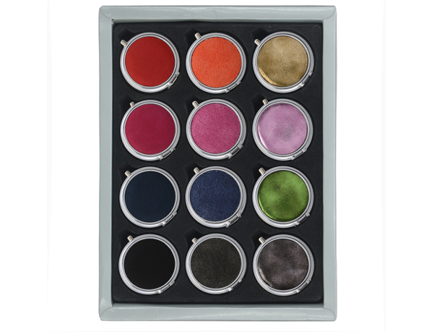 Taschenascher "Colorful"; 3 Designs; 4 Farben sortiert, 24er Display