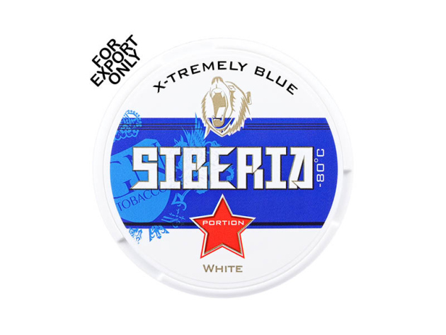 Siberia Chew Bags -80° Blue Ice Cold Power White 15 Chew Bags - Nikotinstärke 24mg/g (Rücknahme ist ausgeschlossen!)