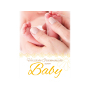 Gl&uuml;ckwunschkarte zur Geburt; Doppelkarte; 5er Pack