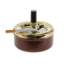 Drehaschenbecher "Klassiker" aus Metall; versch. Farben mit Gold;  11 x 13 cm