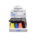 Sturmfeuerzeuge "Torchy" Rubber ASS; blaue Jetflamme; 12er Display