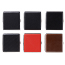 Cigarette Case display 6x "Red & Black" with rubber band, capacity: 20 cigs.