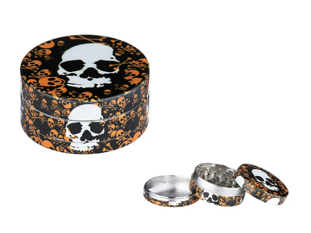Grinder Dreamliner "Totenkopf" Zink, 3-tlg., Ø 50 mm