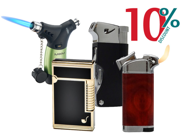 10% auf alle Pfeifenfeuerzeuge *bezieht sich auf den Grundpreis