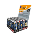 BIC Maxi J26 Reibrad Feuerzeuge "Gold Blau". 50er Display
