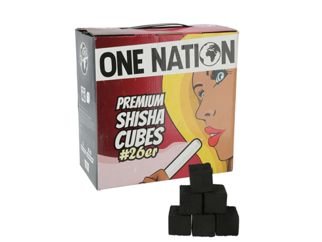 One Nation Premium Shisha Cubes Naturkohle, 26er ,  4 kg