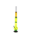 Acrylbong "Neon" mit Teleskophals; gelb, grün u. orange; Höhe 36 cm