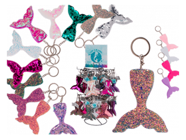 Metall-Schlüsselanhänger "Meerjungfrau" 72er Display