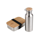 Brotdose und Trinkflasche mit Holzdeckel, UVP: 32,99 Euro