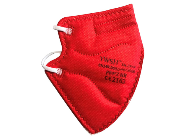 Mundschutz für Kinder FFP2, Rot, einzeln verpackt