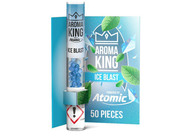Aroma King Pen Applikator Aromakugeln "Ice Blast" (Eisfrische), Packung mit 50 Kugeln; nachfüllbar
