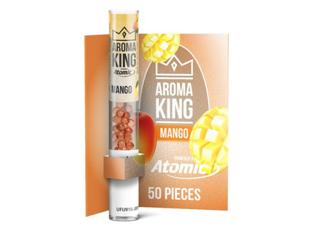 Aroma King Pen Applikator Aromakugeln "Mango" (Mango), Packung mit 50 Kugeln; nachfüllbar