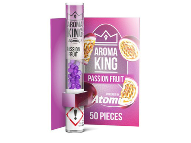 Aroma King Pen Applikator Aromakugeln "Passion Fruit" (Passionsfrucht), Packung mit 50 Kugeln; nachfüllbar