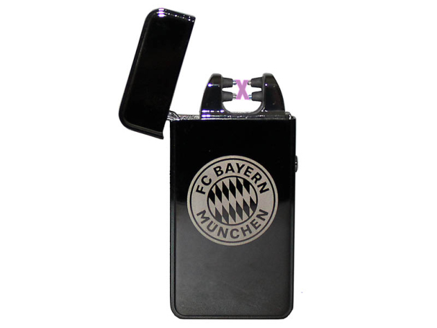USB-Feuerzeug mit Lichtbogen "FC Bayern München" schwarz