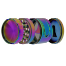 Grinder Rainbow Metall mit Auffangkorb, 4-teilig; 7,1 cm...