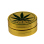 Grinder "Hanfblatt" gold; 3-tlg.; Höhe 1,75 cm; Ø 4 cm