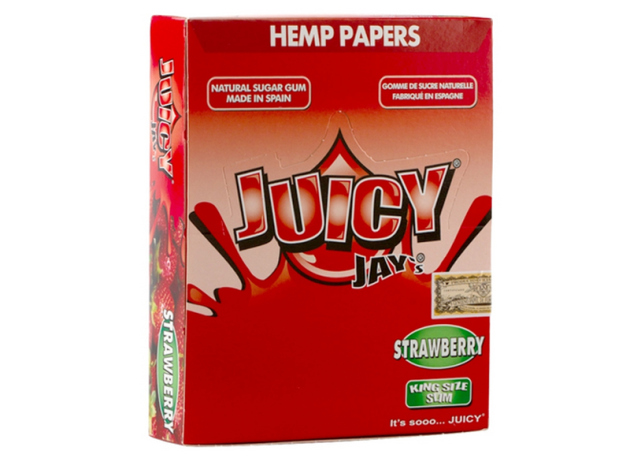Juicy Jay`s Strawberry  King Size Slim 24 Hefte je 32 Blatt