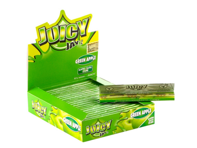 Juicy Jay`s Green Apple  King Size Slim 24 Hefte je 32 Blatt