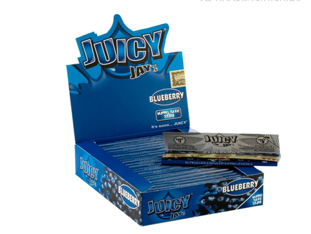 Juicy Jay`s Blueberry  King Size Slim 24 Hefte je 32 Blatt