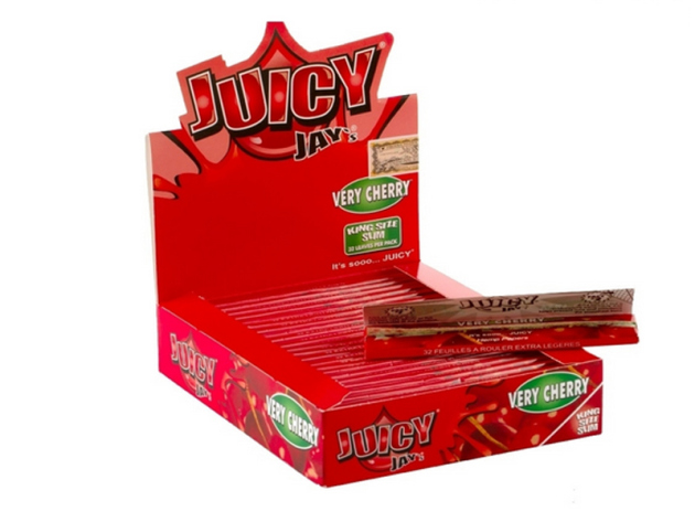 Juicy Jay`s Very Cherry  King Size Slim 24 Hefte je 32 Blatt