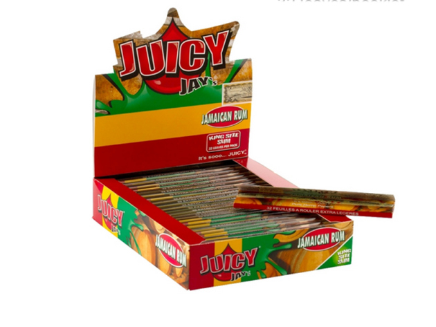 Juicy Jay`s Jamaican Rum  King Size Slim 24 Hefte je 32 Blatt