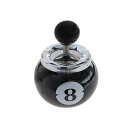 Drehaschenbecher Eight Ball; schwarz; Höhe 14 cm