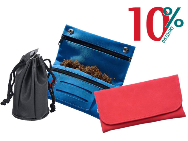 10% auf alle Drehertaschen & Tabakbeutel *bezieht sich auf den Grundpreis