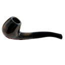 Pfeife "Excellent" braun u. schwarz mit Kunststoffmundstück, 9 mm Filter