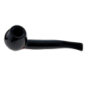 Pfeife "Excellent" braun u. schwarz mit Kunststoffmundstück, 9 mm Filter